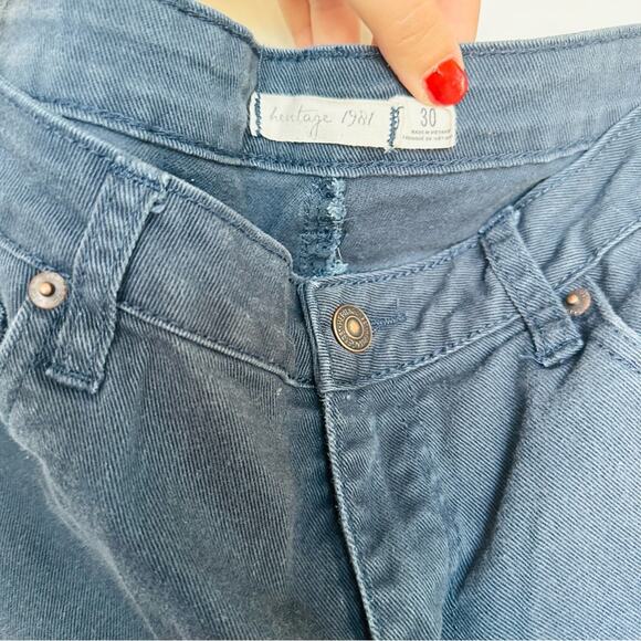 VINTAGE Y2K HERITAGE 1981 Navy Blue Denim Jeans Low Rise Straight Leg Pants 30 - Picture 3 of 14